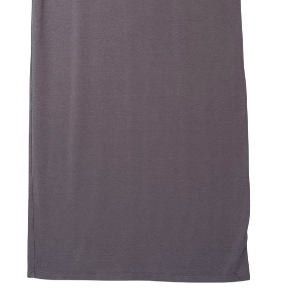 Eileen Fisher Womens Midi Dress M Stretch Viscose Jersey Knit Capsule Taupe Wear - Picture 4 of 11